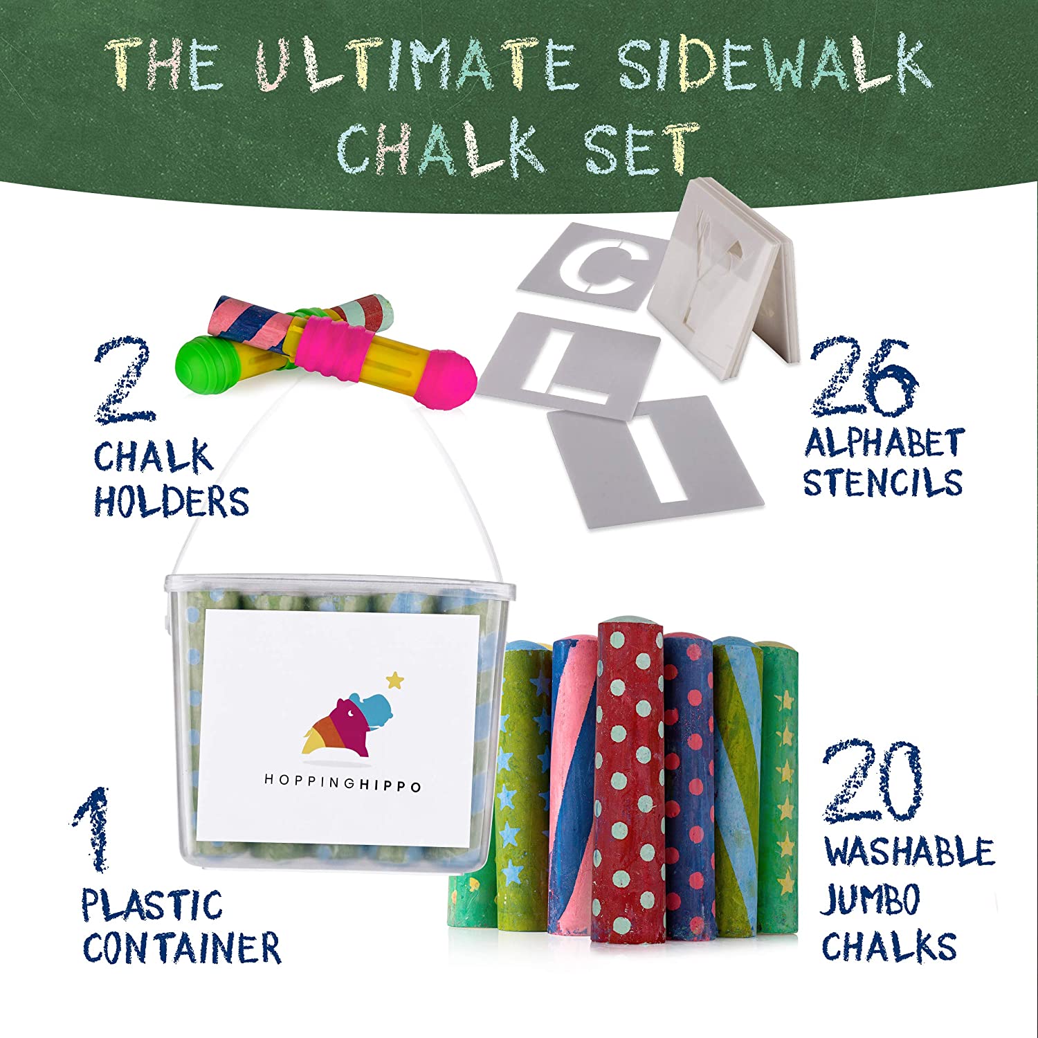 Succulent Sidewalk Chalk Kit - 30 pieces – LoddieDoddie